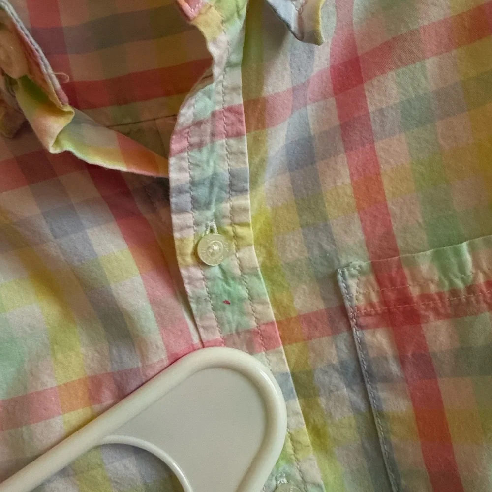 Janie & Jack Gingham Button Up Shirt